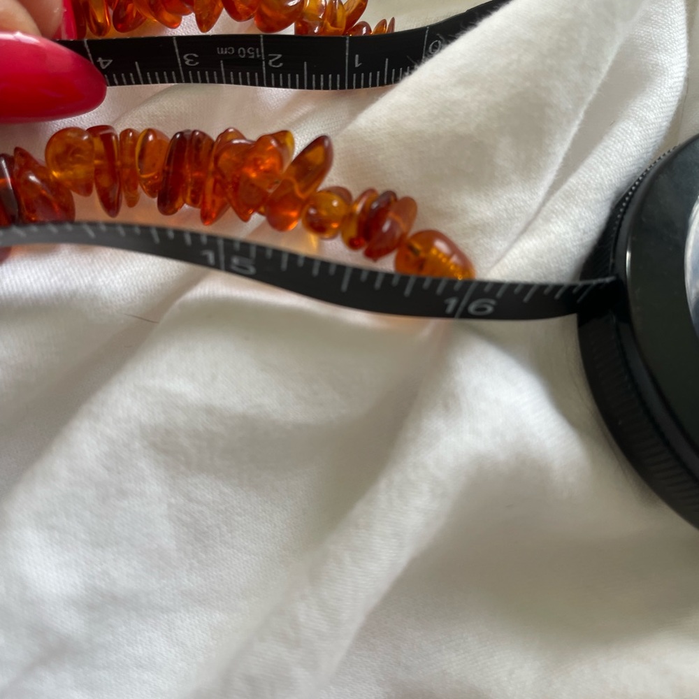 Amber necklace. 16 inch - Picture 2 of 2